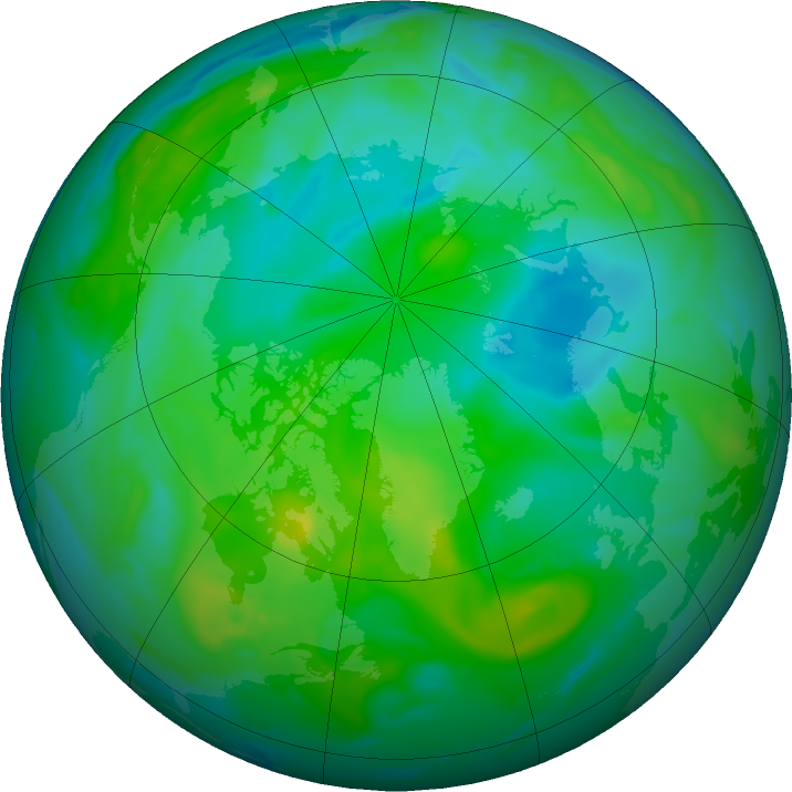 Arctic ozone map for 10 August 2023
